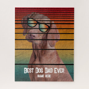PUZZLE LE MEILLEUR CHIEN DE TENDANCE DAD JAMAIS FÊTE DES 