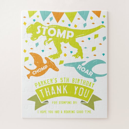Puzzle Le Merci d'anniversaire de Dinosaur favorise (Vertical)