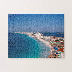 Puzzle Le Mexique, Cancun, vue aérienne des hôtels