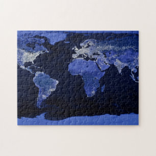 Puzzle Le Monde à la nuit