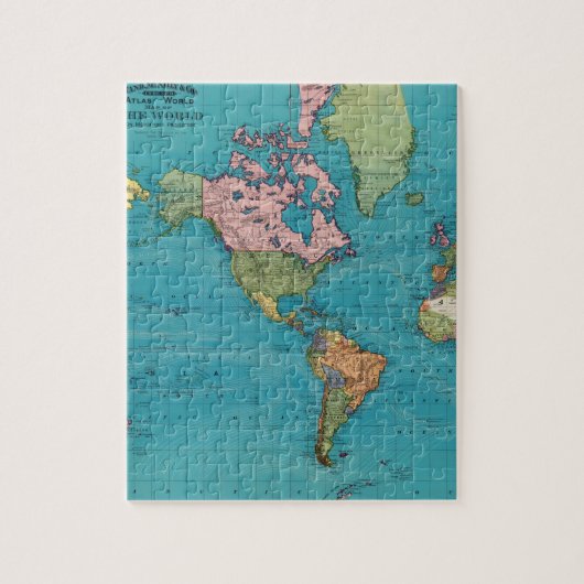 Puzzle Le monde, la projection de Mercator (Vertical)
