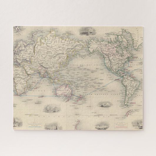 Puzzle Le monde sur la projection du Mercator (Horizontal)