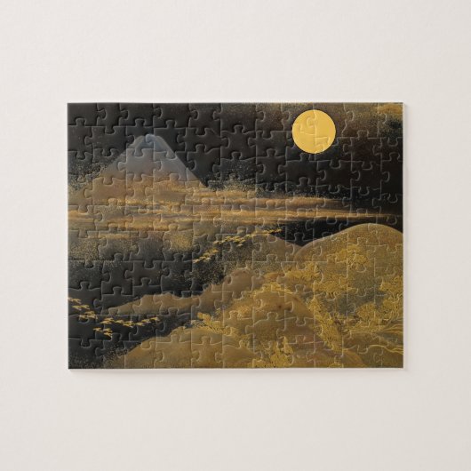 Puzzle Le Mont Fuji au clair de lune - Golden (Horizontal)