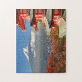 Puzzle Le mont Fuji vu de derrière la pagode de Chureito (Vertical)