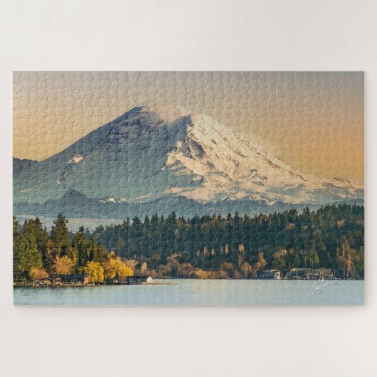 Puzzle Le Mont Rainier surplombe le lac Washington Sunset (Horizontal)