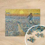 Puzzle Le moteur | Vincent Van Gogh<br><div class="desc">The Sower (1888) de l'artiste post-impressionniste néerlandais Vincent Van Gogh. L'oeuvre originale est une huile sur toile. La scène du paysage montre un fermier dans un champ abstrait avec le soleil jaune vif en arrière - plan. Utilisez les outils de conception pour ajouter du texte personnalisé ou personnaliser l'image.</div>