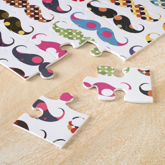 Puzzle Le motif de moustache est mignon (Côté)