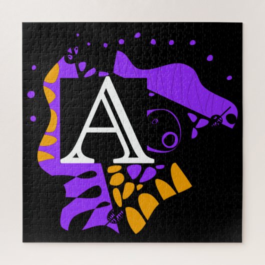 Puzzle Le nid d’oiseaux - Lettre initiale personnalisée A (Vertical)