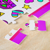 Puzzle Le nom de la fille Raya, les étoiles violet et ros (Côté)