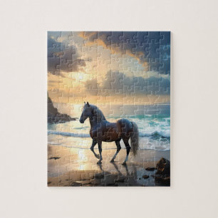Puzzle Le Palomino Horse Sur La Plage,