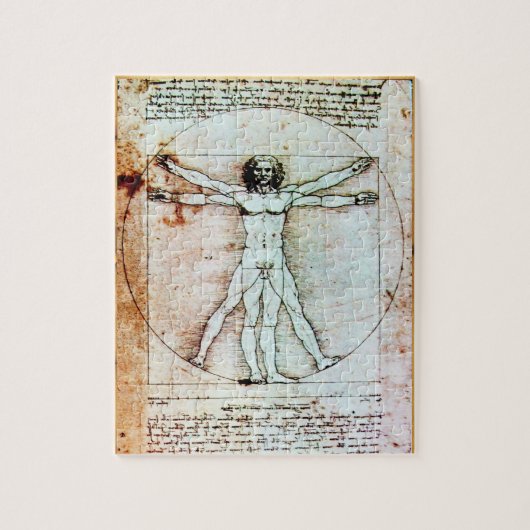 Puzzle Le parchemin d'antiquité d'HOMME de VITRUVIAN (Vertical)
