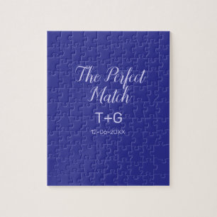 Puzzle Le parfait accord bleu royal luxe ajout couple nom