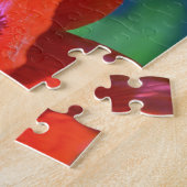 Puzzle Le pavot rouge sous la lumière du soleil (Côté)