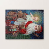 Puzzle Le père noël avec l'enfant du Christ (Horizontal)