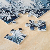 Puzzle Le Père Noël dans une forêt de neige magique (Côté)