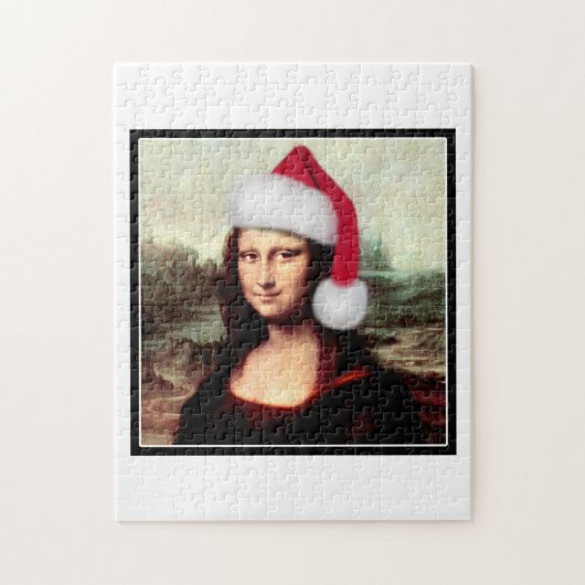 Puzzle Le Père Noël de Mona Lisa (Vertical)