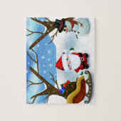 Puzzle Le Père Noël d'hiver et le Snowman (Vertical)
