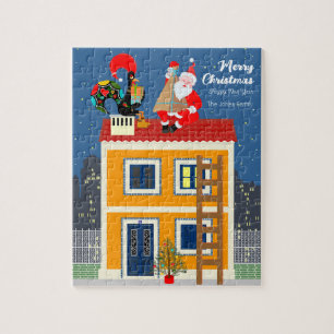 Puzzle Le Père Noël rencontre le Coq portugais