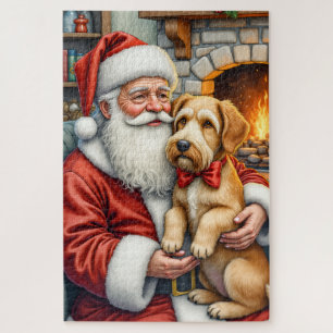 Puzzle Le Père Noël tenant une œuvre d'art de Noël Aireda