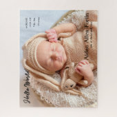 Puzzle Le Petit Lapin Est Arrivé Faire-part de naissance (Vertical)