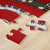 Puzzle Le piano verrouille des remous floraux grunges de (Côté)