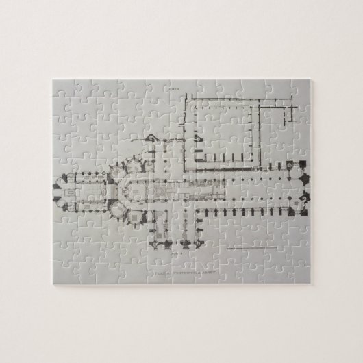 Puzzle Le plan de l'Abbaye de Westminster, plaquent 1 de (Horizontal)