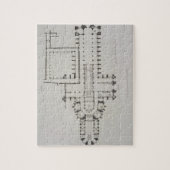 Puzzle Le plan de l'Abbaye de Westminster, plaquent 1 de (Vertical)