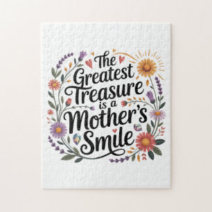 Puzzle Le plus grand trésor est le sourire d'une mère