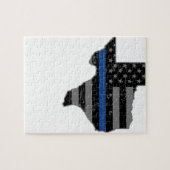 Puzzle Le policier du Texas amincissent Blue Line (Horizontal)