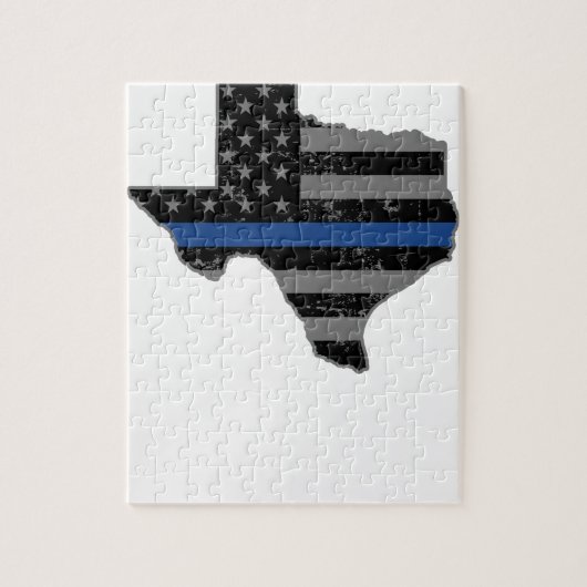 Puzzle Le policier du Texas amincissent Blue Line (Vertical)