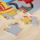 Puzzle Le pompier de dessin animé de Little Boy avec prén (Côté)