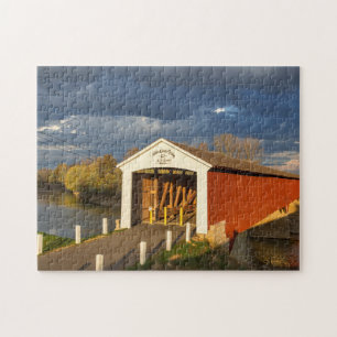 Puzzle Le pont couvert de Medora construit en 1875