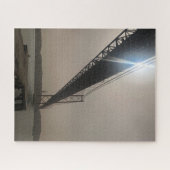 Puzzle Le pont Silhouetté contre le soleil à Lisbonne (Horizontal)
