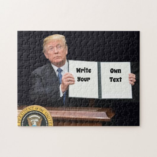 Puzzle Le Président Donald Trump - Écrivez votre propre t (Horizontal)