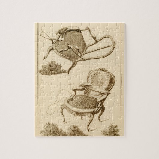 Puzzle Le processus de tapisser une chaise, de 'P.J. (Vertical)