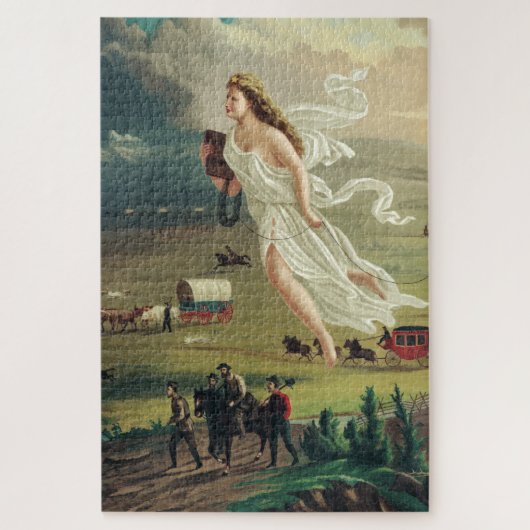 Puzzle Le Progrès américain par John Gast (Vertical)