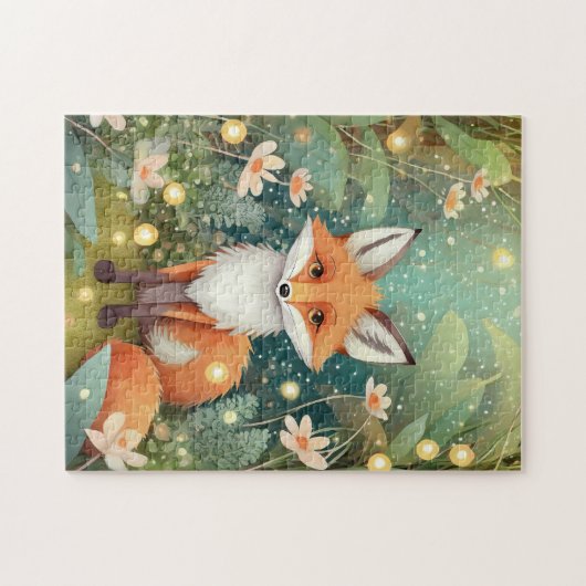 Puzzle Le renard mignon dans la forêt enchantée (Horizontal)