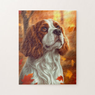 Puzzle Le roi Cavalier Charles Spaniel à l'automne