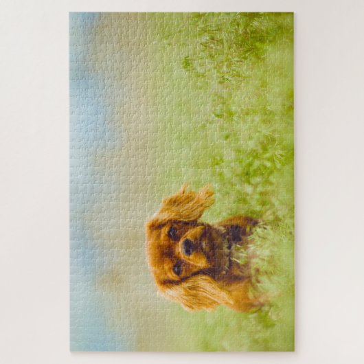 Puzzle Le roi Charles Spaniel Chien. (Vertical)