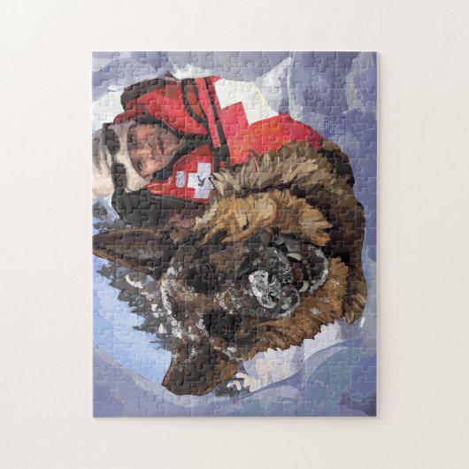 Puzzle Le Shepard allemand recherche et Secourt dans la n (Vertical)