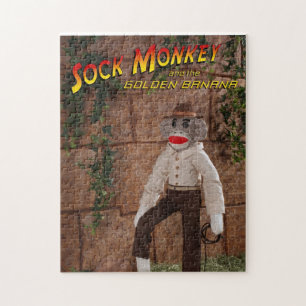 Puzzle Le singe de choeur et la banane d'or 11x14