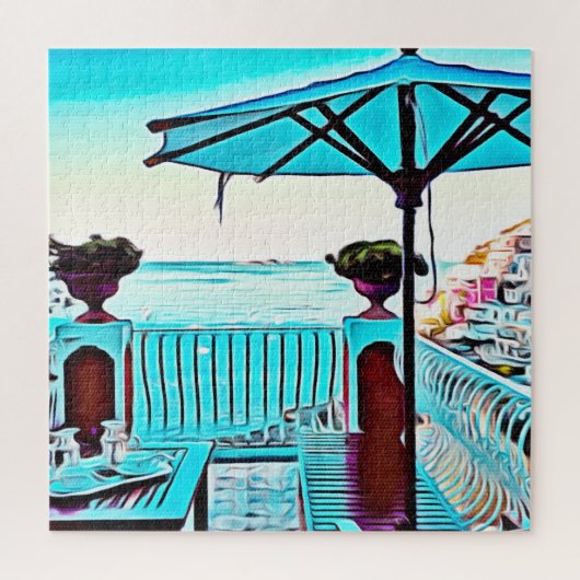 Puzzle Le Sirenuse À Positano, Italie, Tea Time (Vertical)