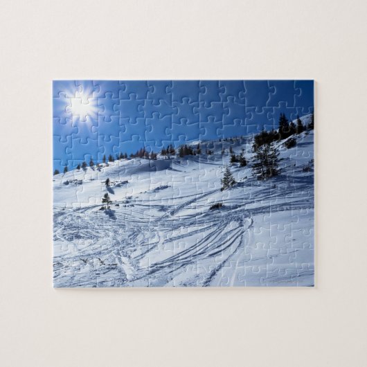 Puzzle Le soleil d'hiver de terre d'hiver (Horizontal)