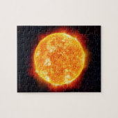 Puzzle Le Soleil montrant des éruptions solaires contre u (Horizontal)