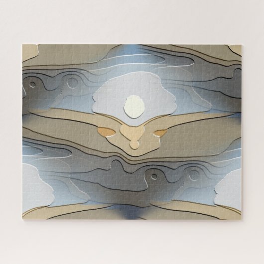 PUZZLE LE SOLEIL SUR LES COLLINES ABSTRAITES (Horizontal)