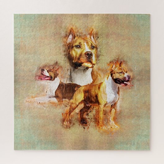 Puzzle Le Staffordshire Terrier américain - Amstaff (Vertical)