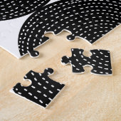 Puzzle Le style abstrait noir des années 60 motif sans so (Côté)