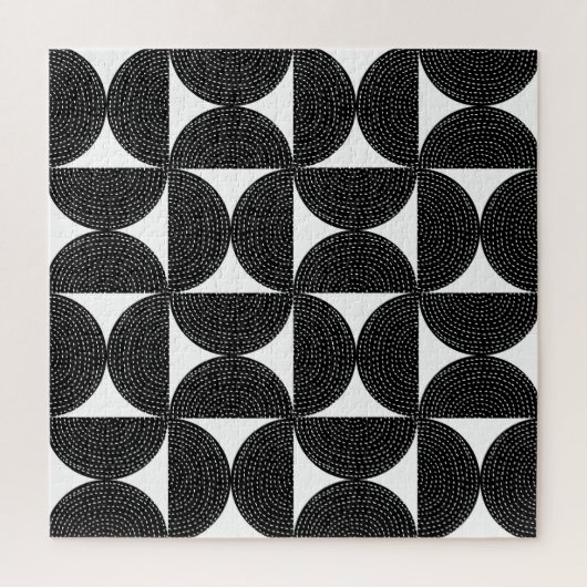 Puzzle Le style abstrait noir des années 60 motif sans so (Vertical)