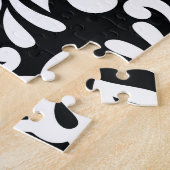 Puzzle Le textile noir et blanc. (Côté)