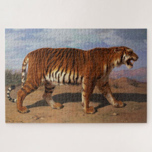 Puzzle Le tigre sauvage à la proie (par Rosa Bonheur)